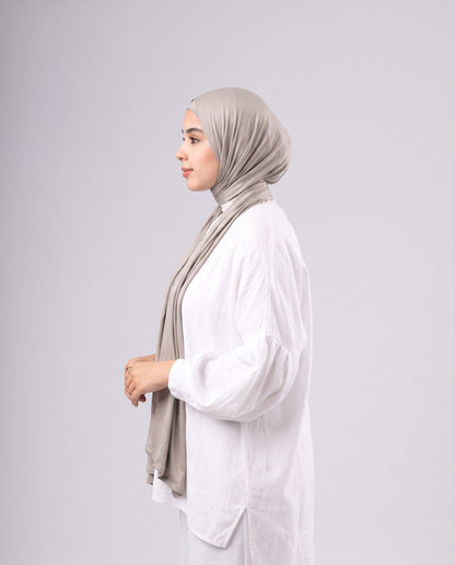 Jel Scarf and Bonnet Set - Dark Greige