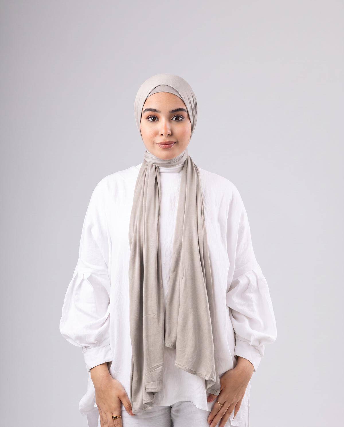 Jel Scarf and Bonnet Set - Medium Café