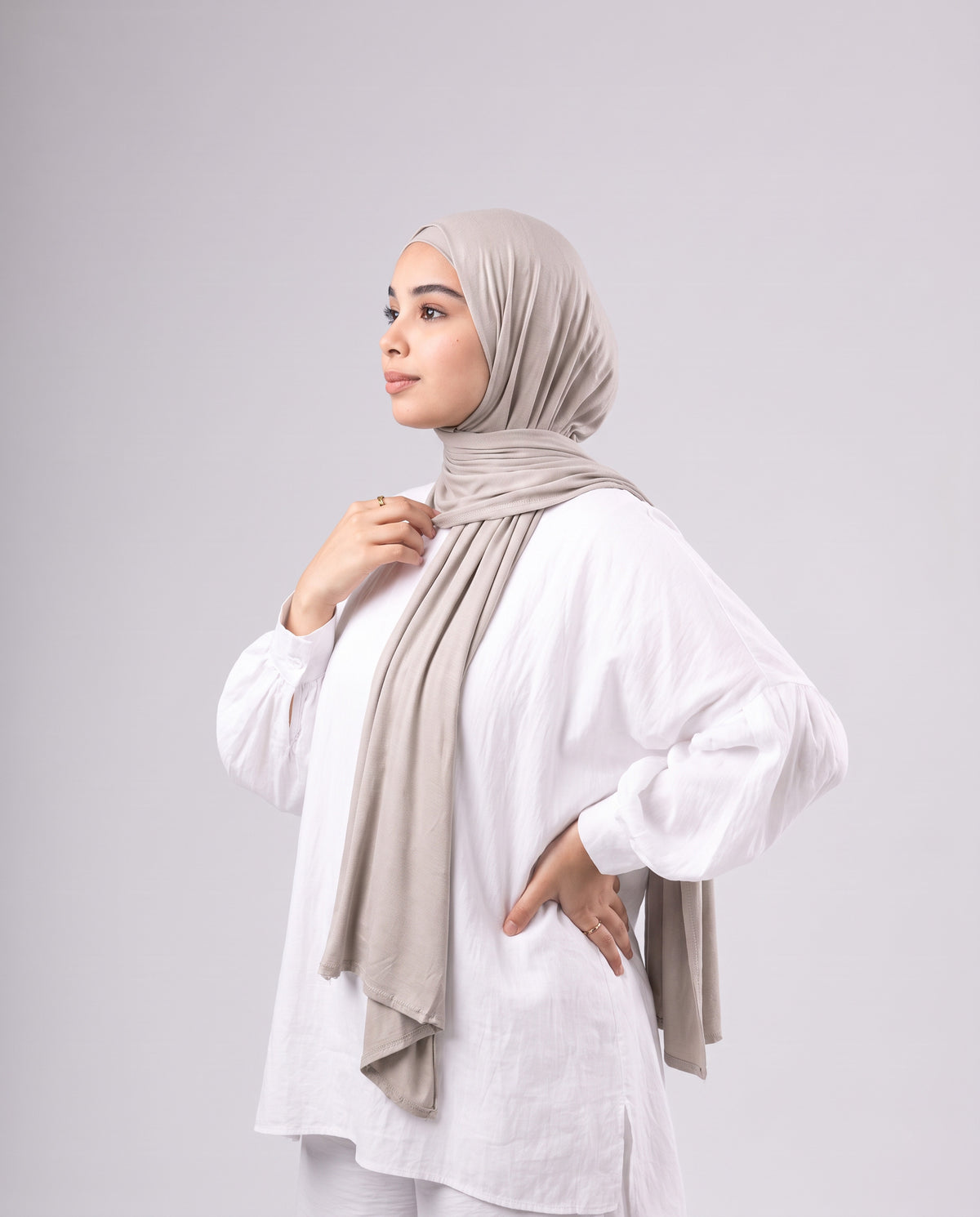 Jel Scarf and Bonnet Set - Medium Café