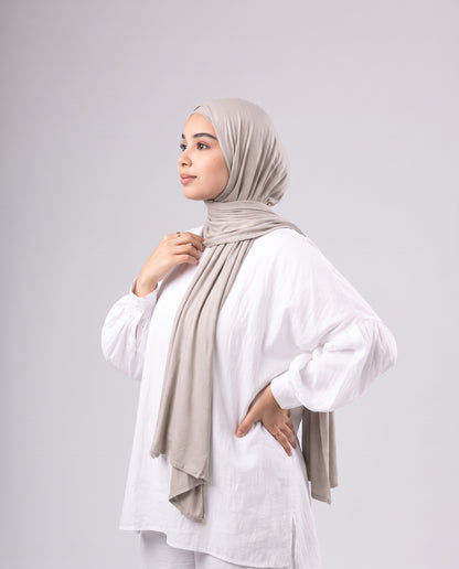 Jel Scarf and Bonnet Set - Medium Café