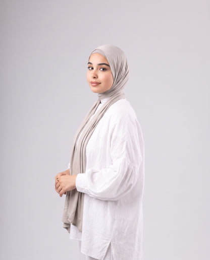 Jel Scarf and Bonnet Set - Medium Café