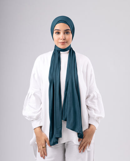 Jel Scarf and Bonnet Set - Dark Teal