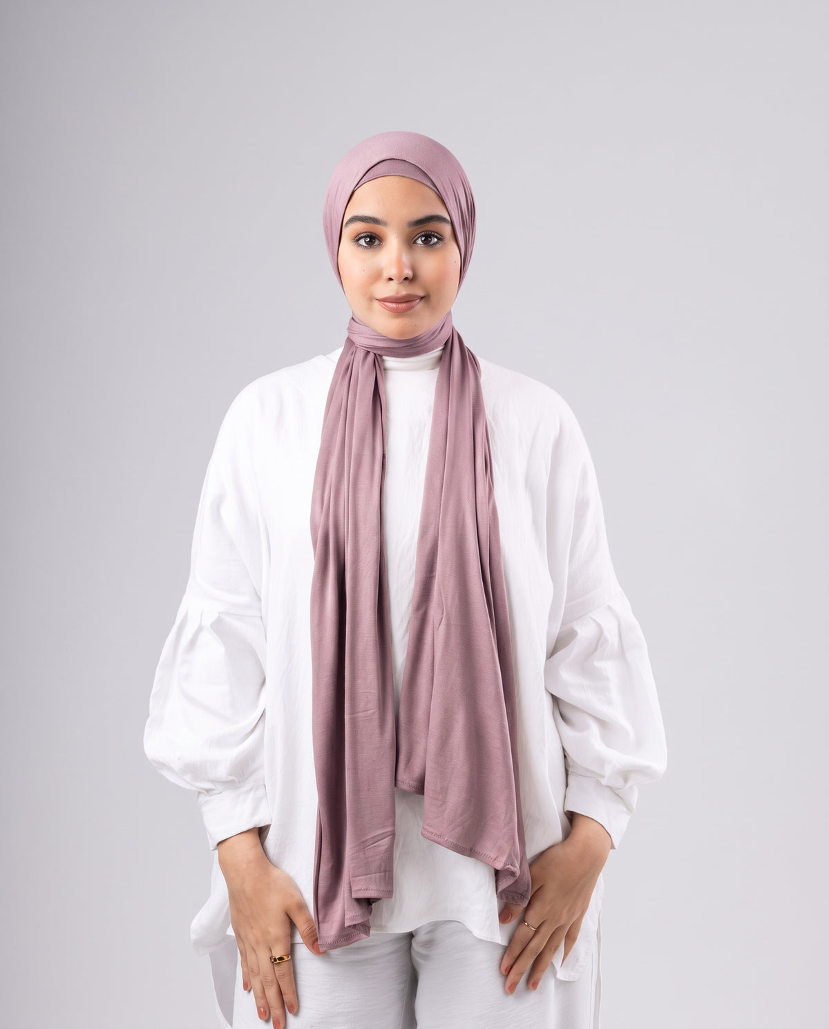 Jel Scarf and Bonnet Set - Dark Cashmere