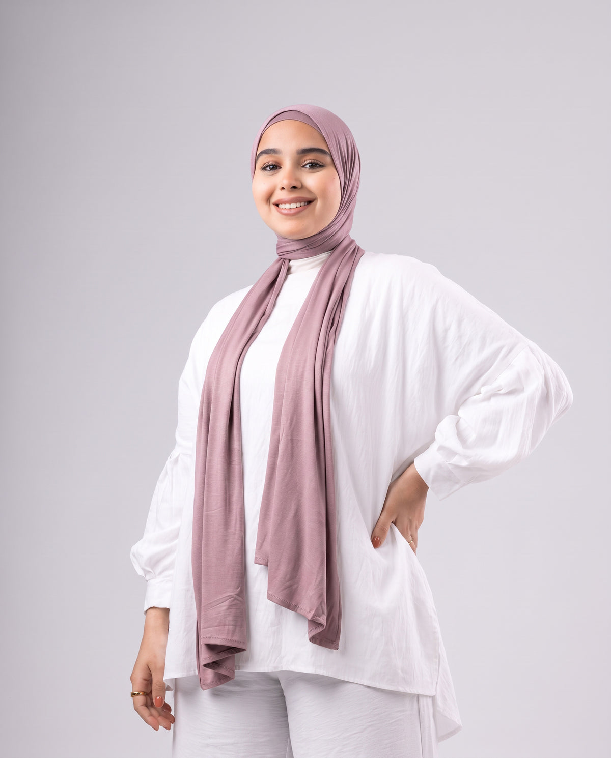 Jel Scarf and Bonnet Set - Dark Cashmere