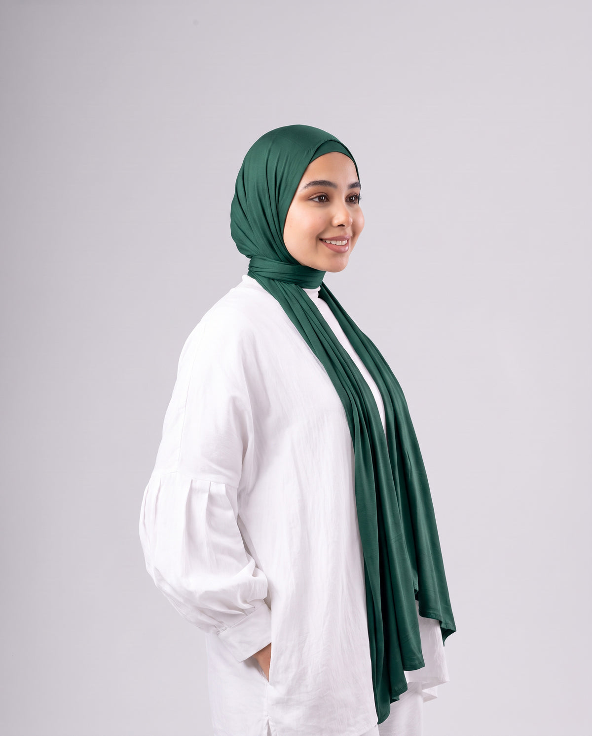 Jel Scarf and Bonnet Set - Green