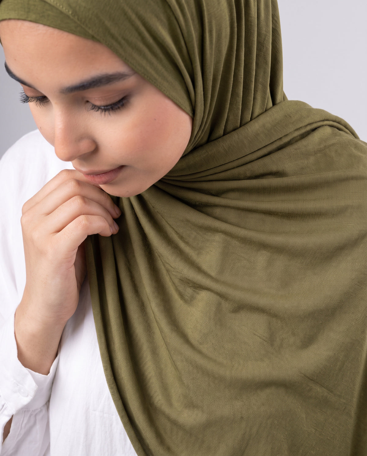 Jel Scarf and Bonnet Set - Olive