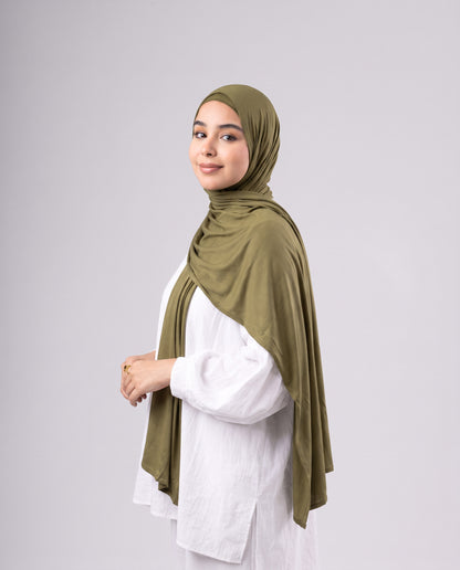 Jel Scarf and Bonnet Set - Olive