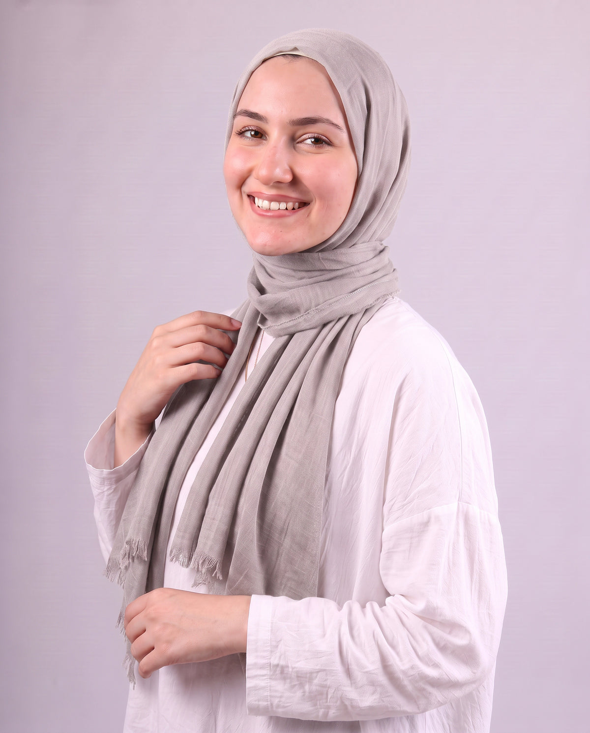 Safnga Cotton Scarf - Grey