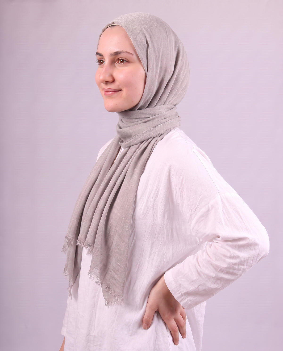 Safnga Cotton Scarf - Grey