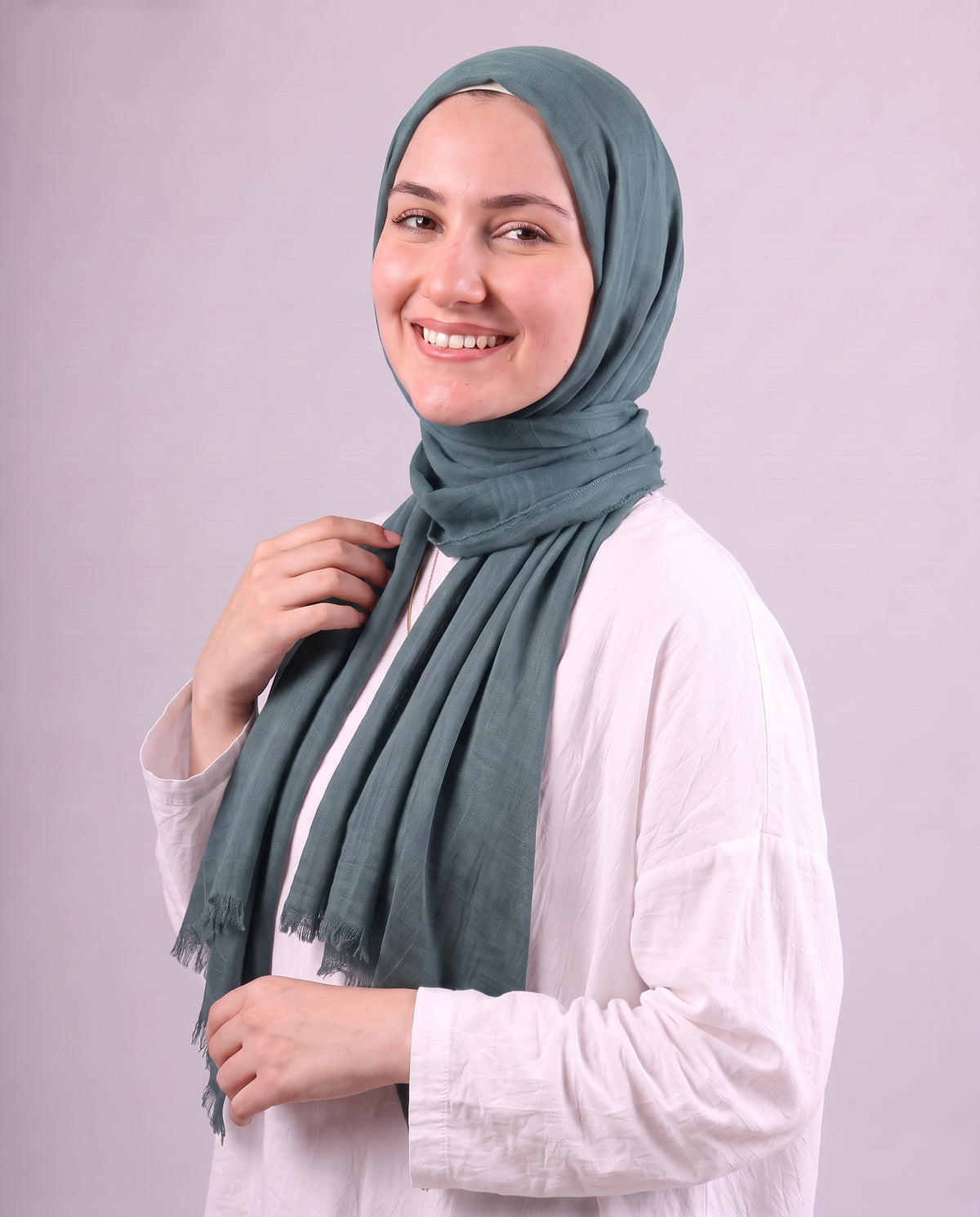 Safnga Cotton Scarf - Teal