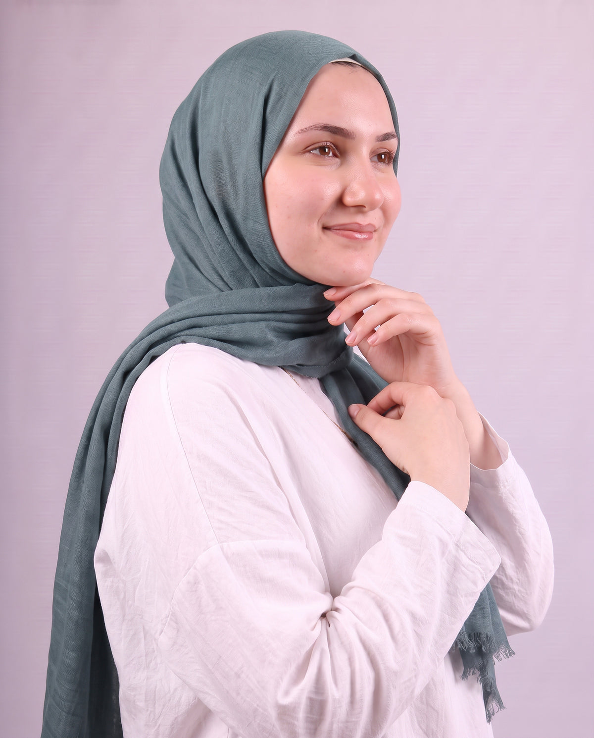 Safnga Cotton Scarf - Teal