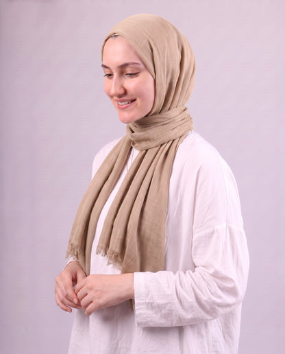 Safnga Cotton Scarf - Beige