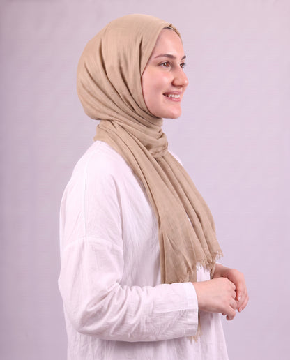 Safnga Cotton Scarf - Beige