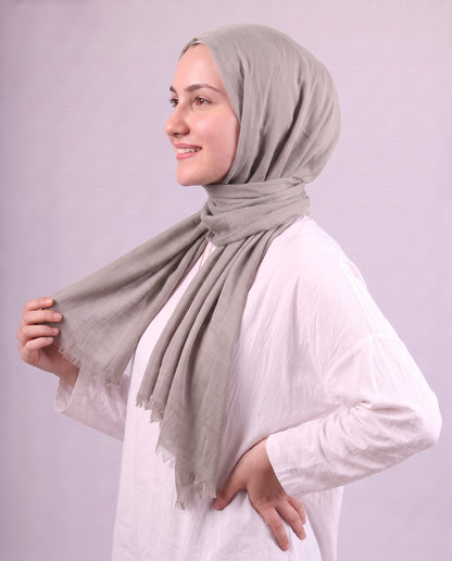 Safnga Cotton Scarf - Greige
