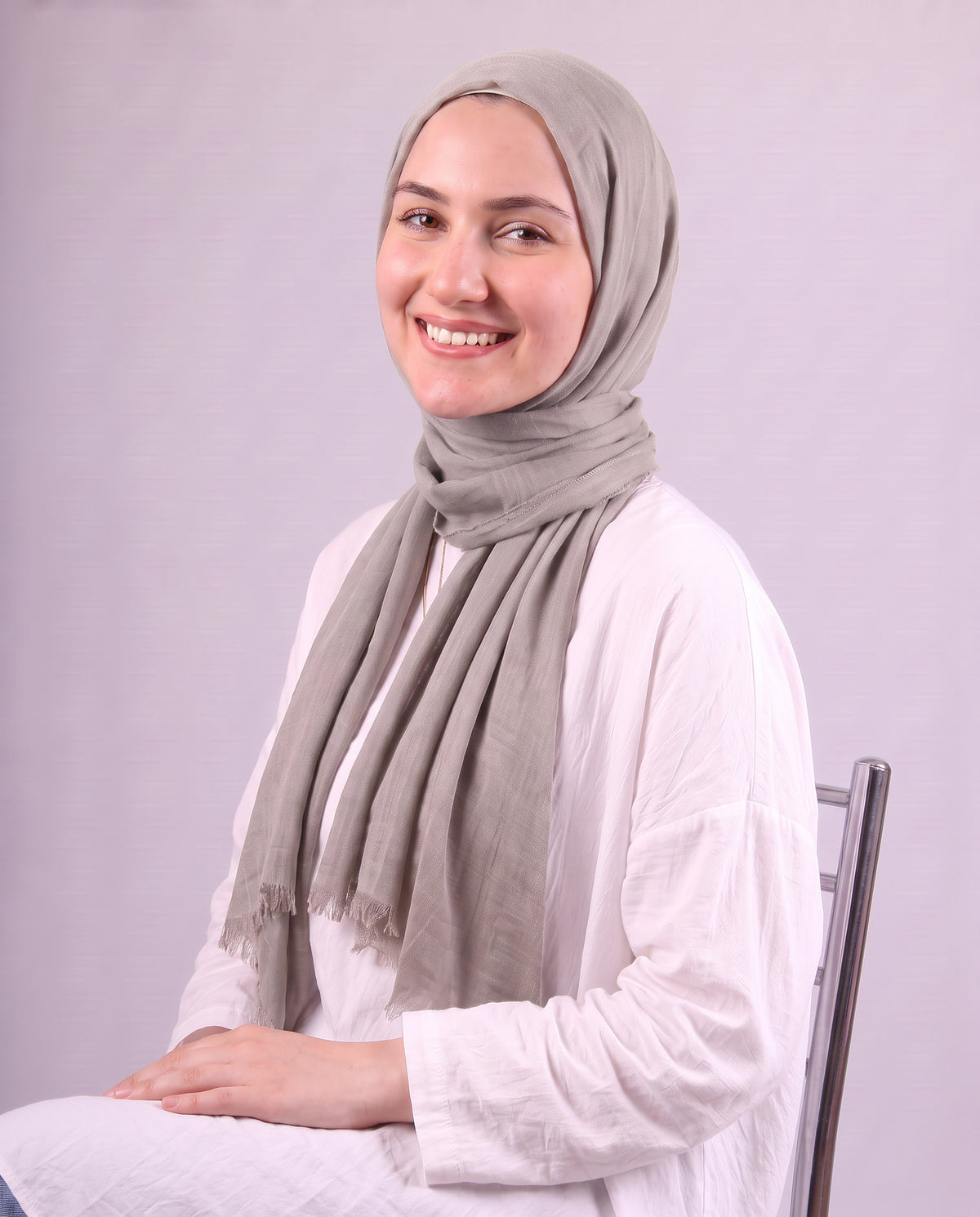 Safnga Cotton Scarf - Greige