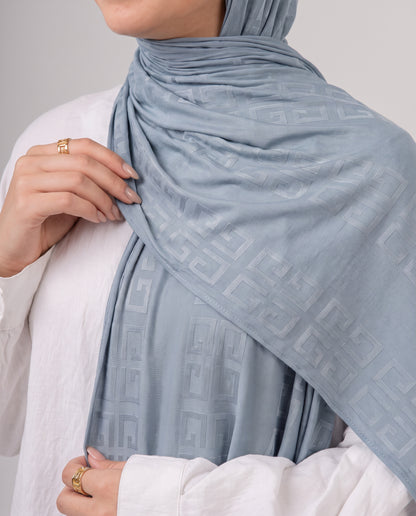 Maze Kuwaiti Scarf - Dark Grey