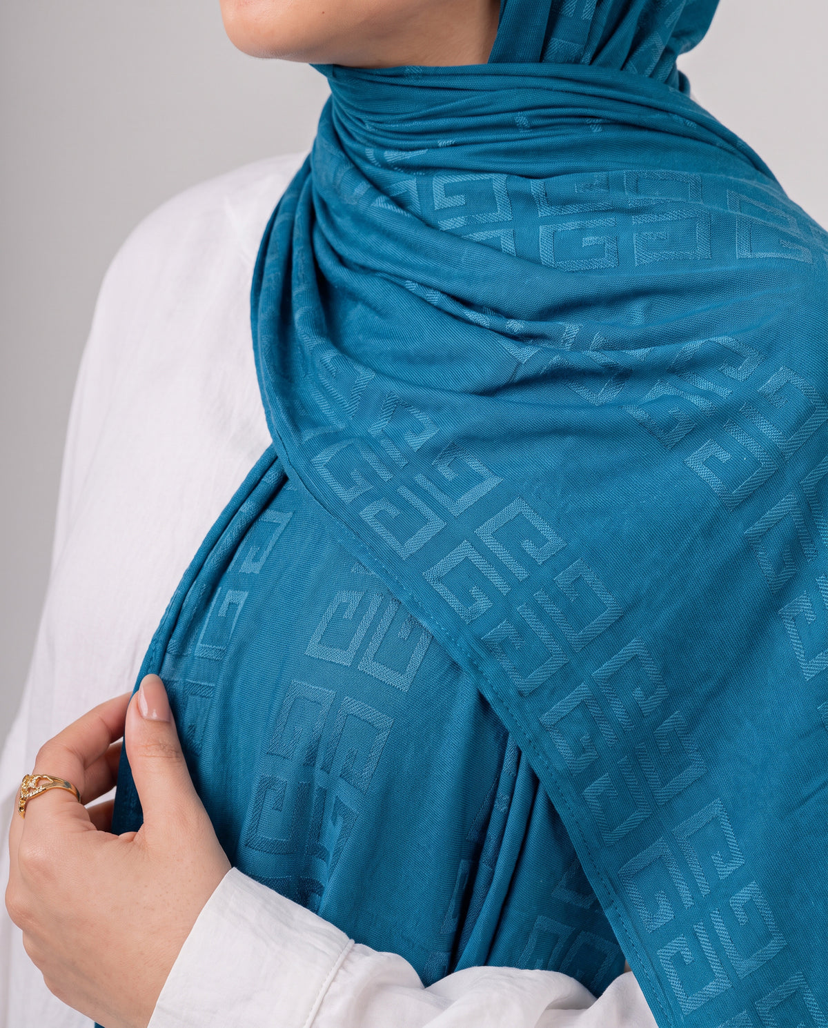 Maze Kuwaiti Scarf - Teal