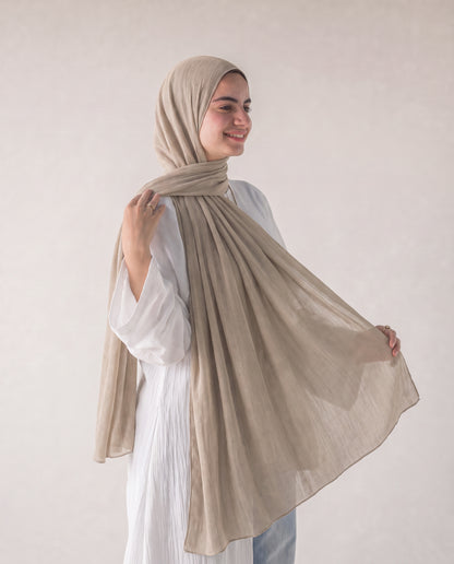 Athena Key Kuwaiti Scarf - Cafe
