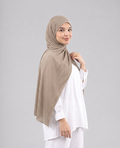 Mirage Pleat Kuwaiti Scarf - Caramel