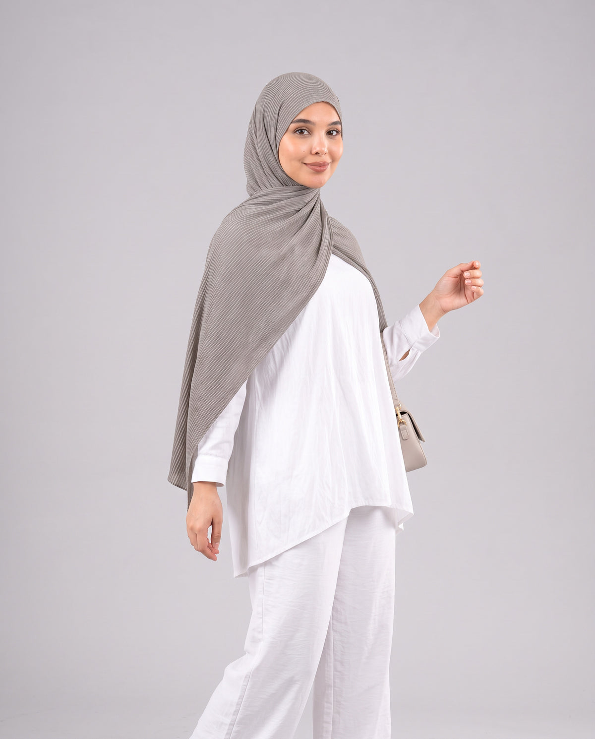 Mirage Pleat Kuwaiti Scarf - Dark Beige