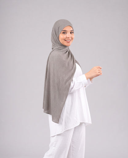 Mirage Pleat Kuwaiti Scarf - Dark Beige