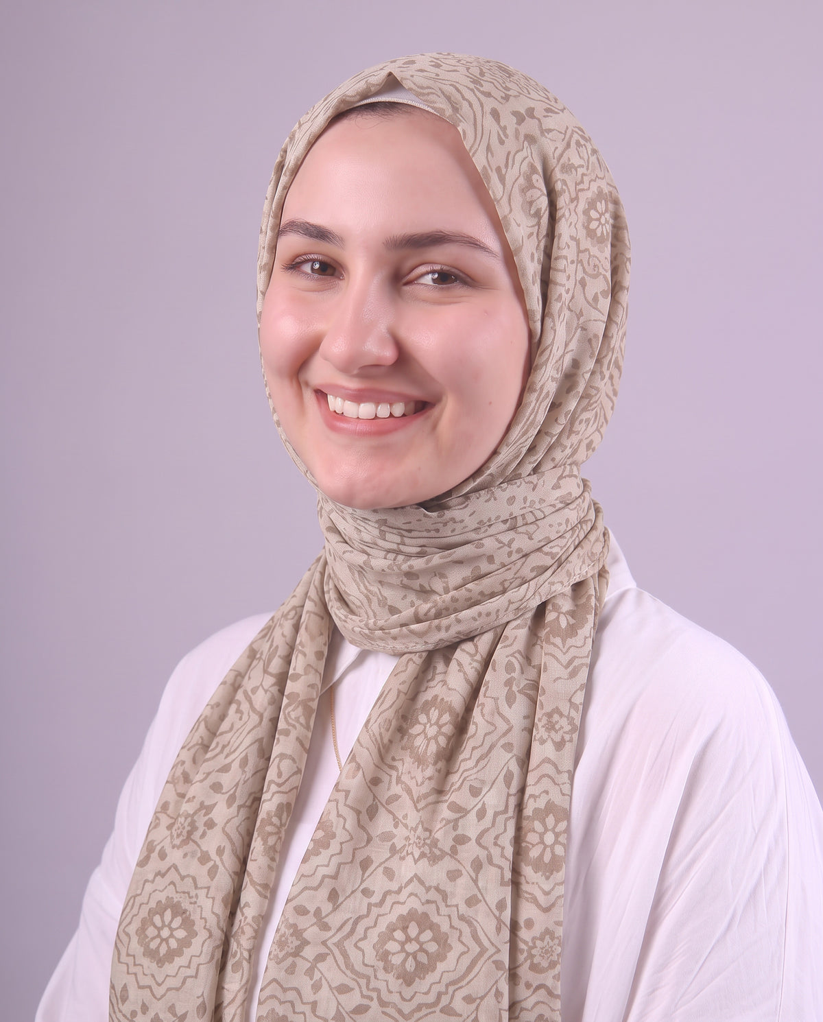 Flower Devore Scarf - Honey