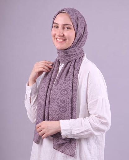 Flower Devore Scarf - Dark Cashmere