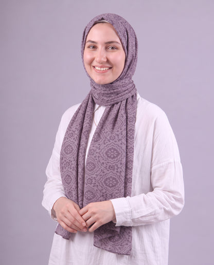 Flower Devore Scarf - Dark Cashmere