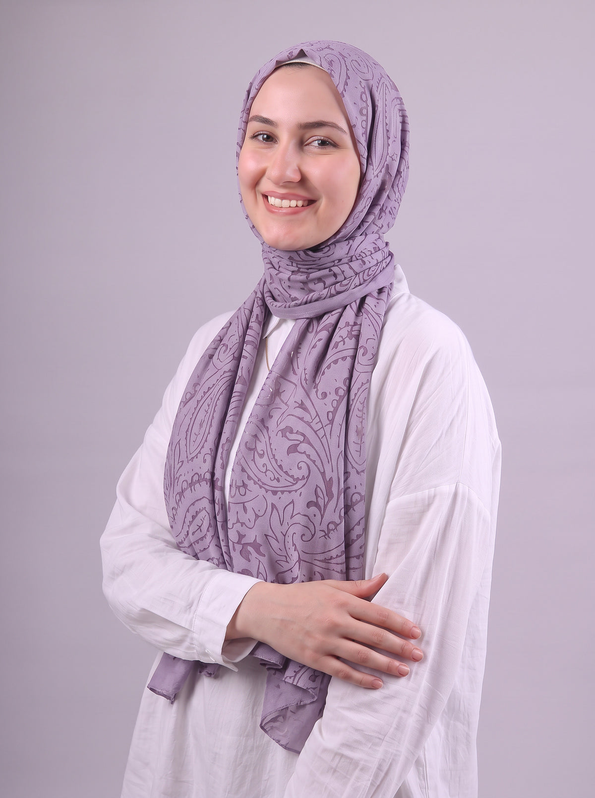 Robean Devore Scarf - Dark Cashmere