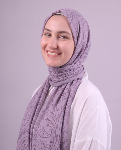 Robean Devore Scarf - Dark Cashmere