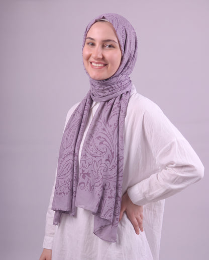 Robean Devore Scarf - Dark Cashmere