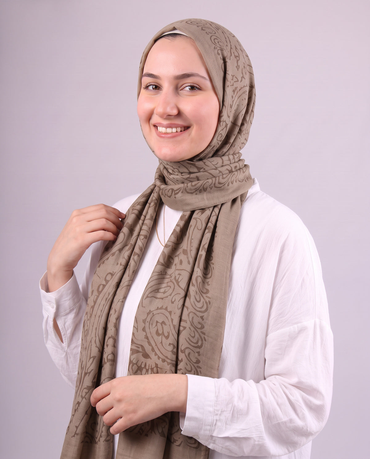 Robean Devore Scarf - Dark Café