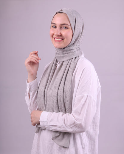 Robean Devore Scarf - Medium Grey