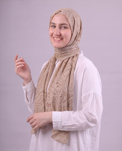 Robean Devore Scarf - Honey
