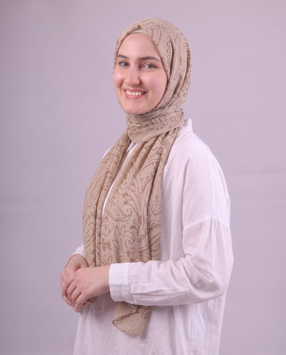 Robean Devore Scarf - Honey