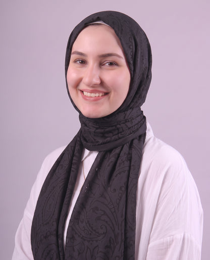 Robean Devore Scarf - Black