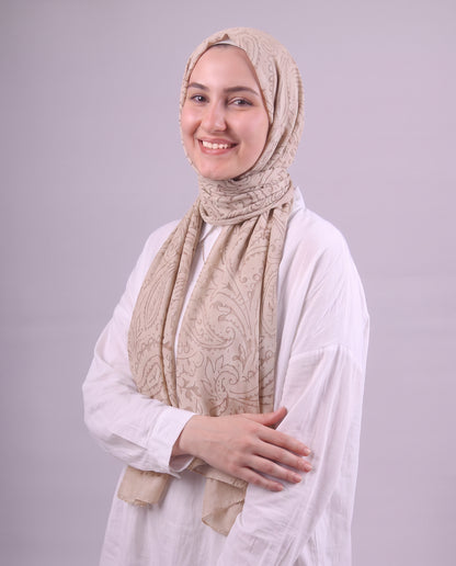 Robean Devore Scarf - Café