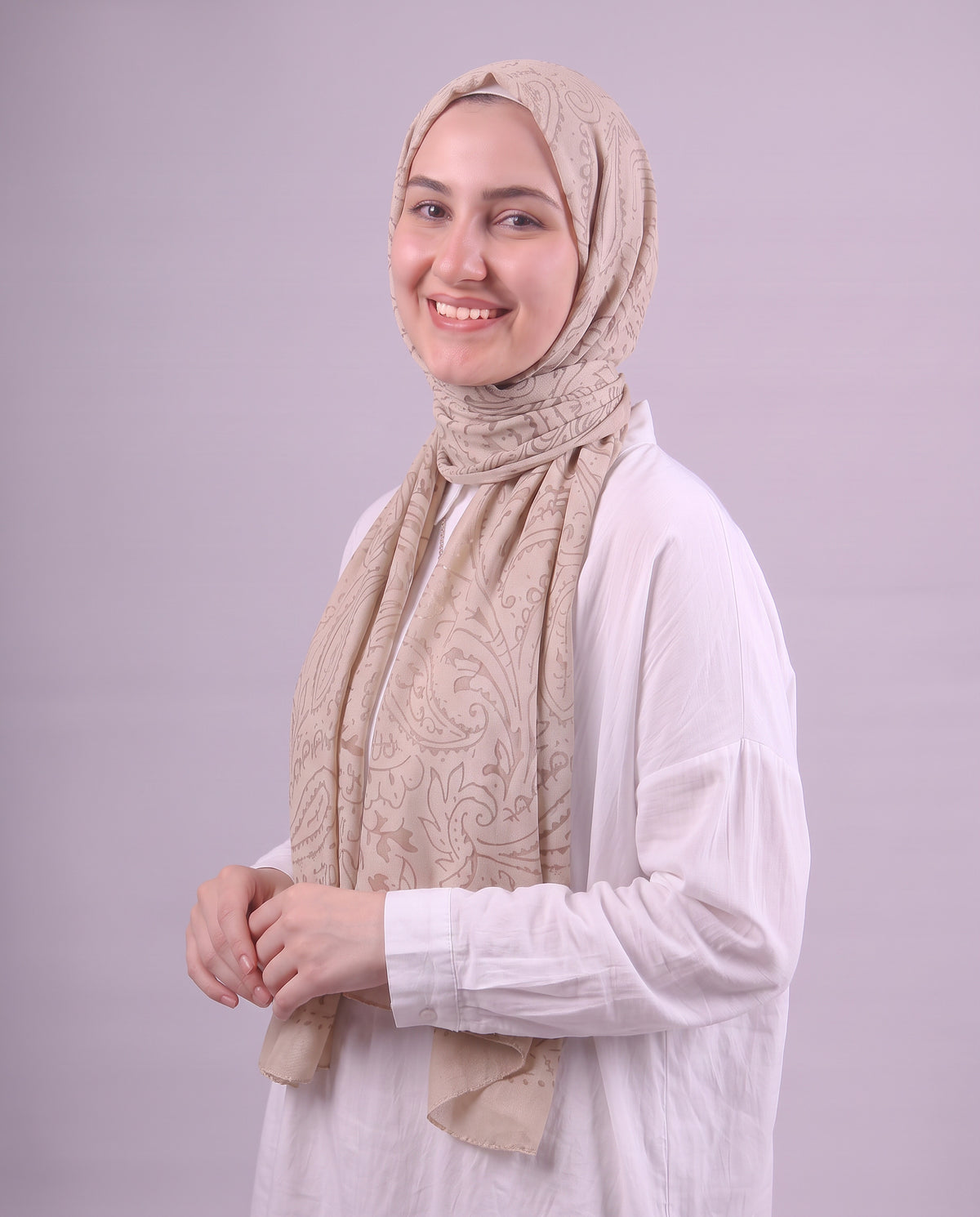 Robean Devore Scarf - Café