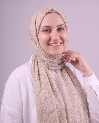 Robean Devore Scarf - Café