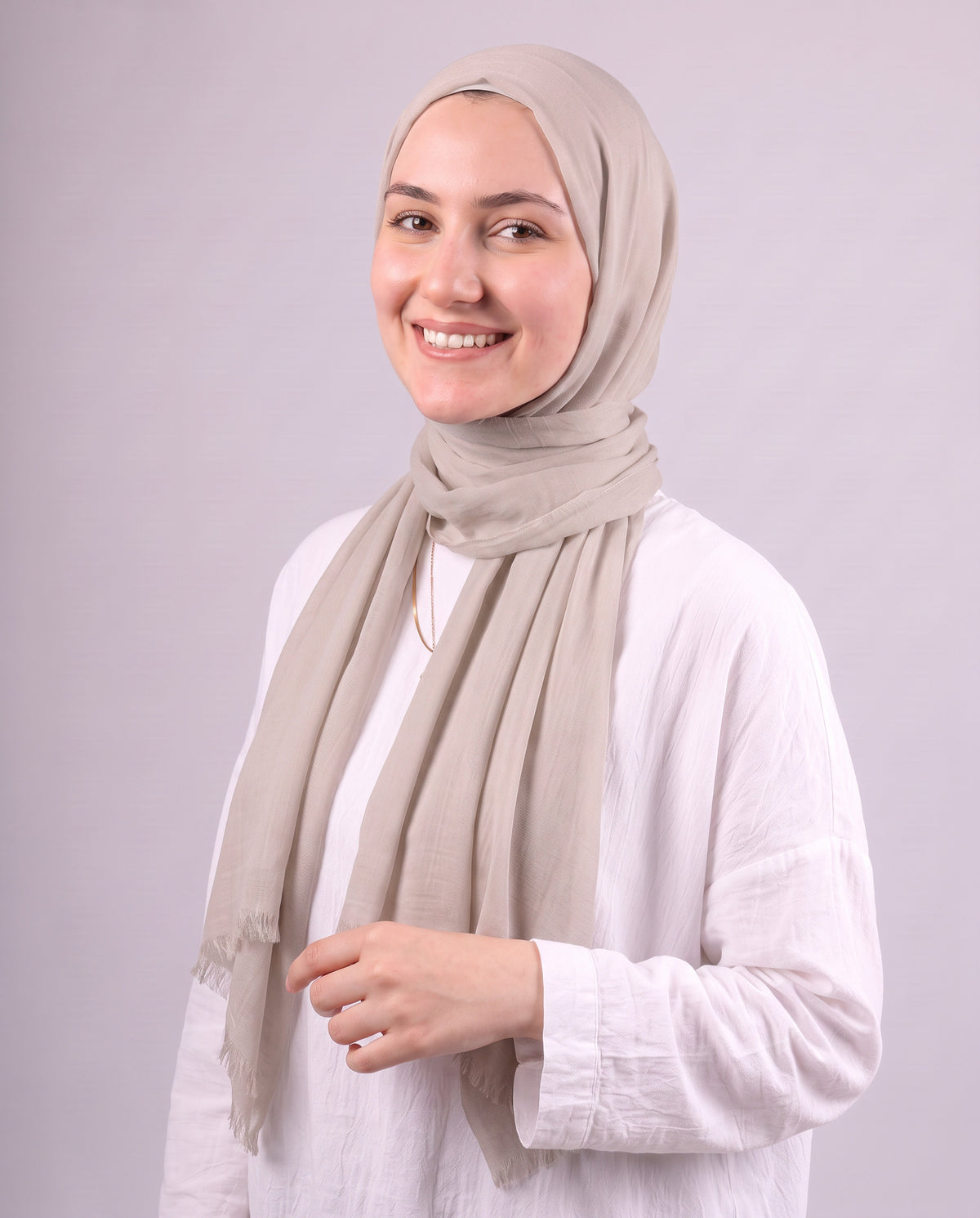 Safnga Cotton Scarf - Light Beige