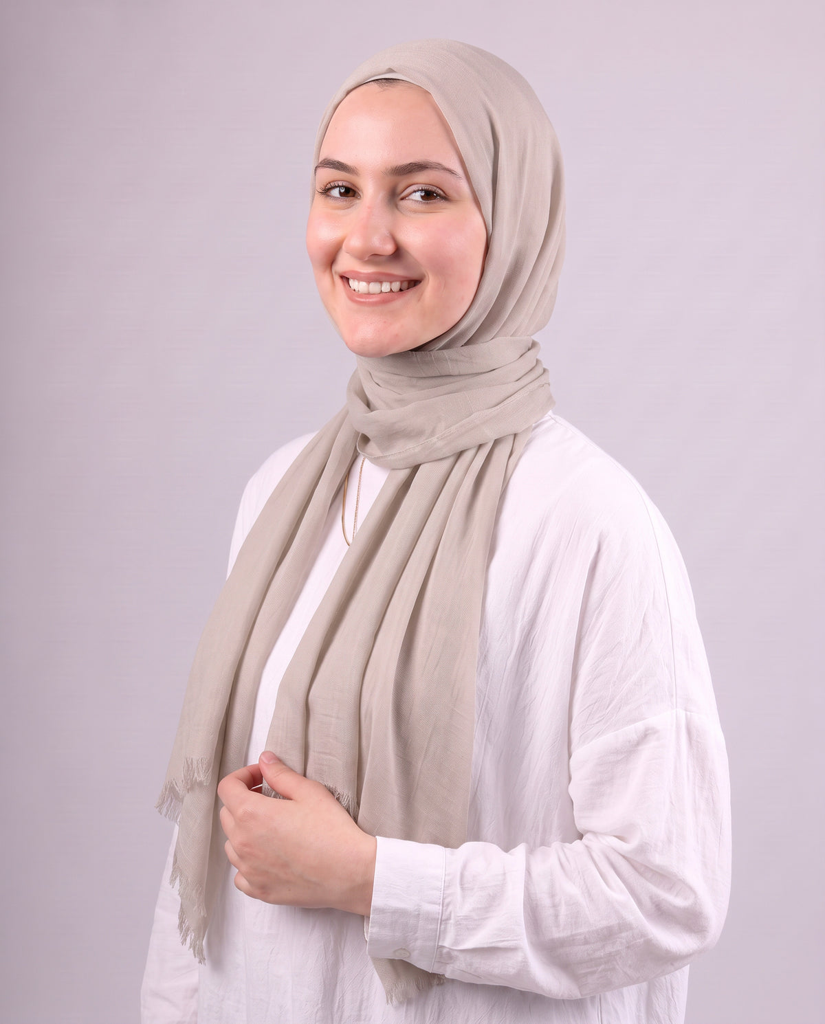 Safnga Cotton Scarf - Light Beige