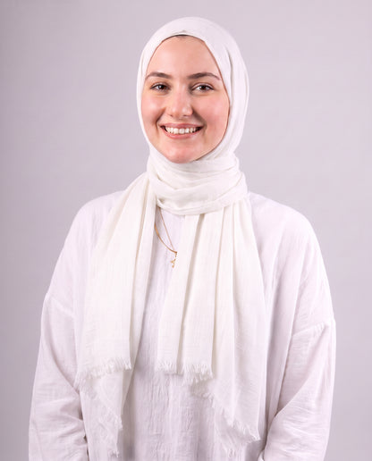 Safnga Cotton Scarf - Off White