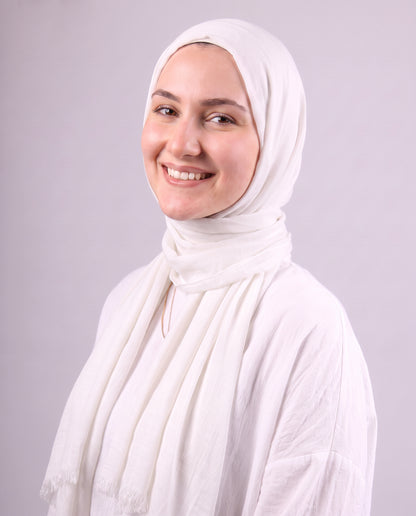 Safnga Cotton Scarf - Off White