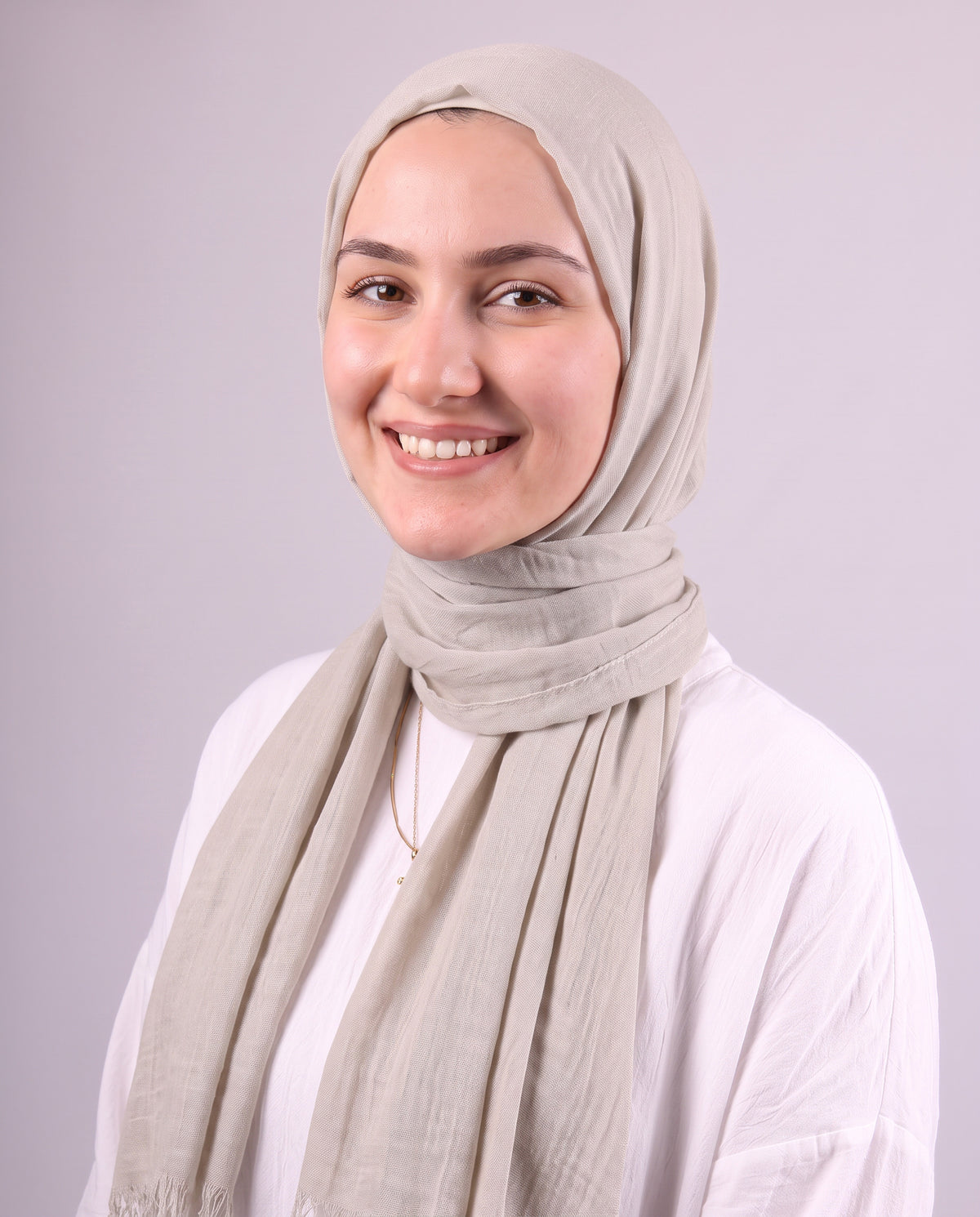Safnga Cotton Scarf - Grey Beige