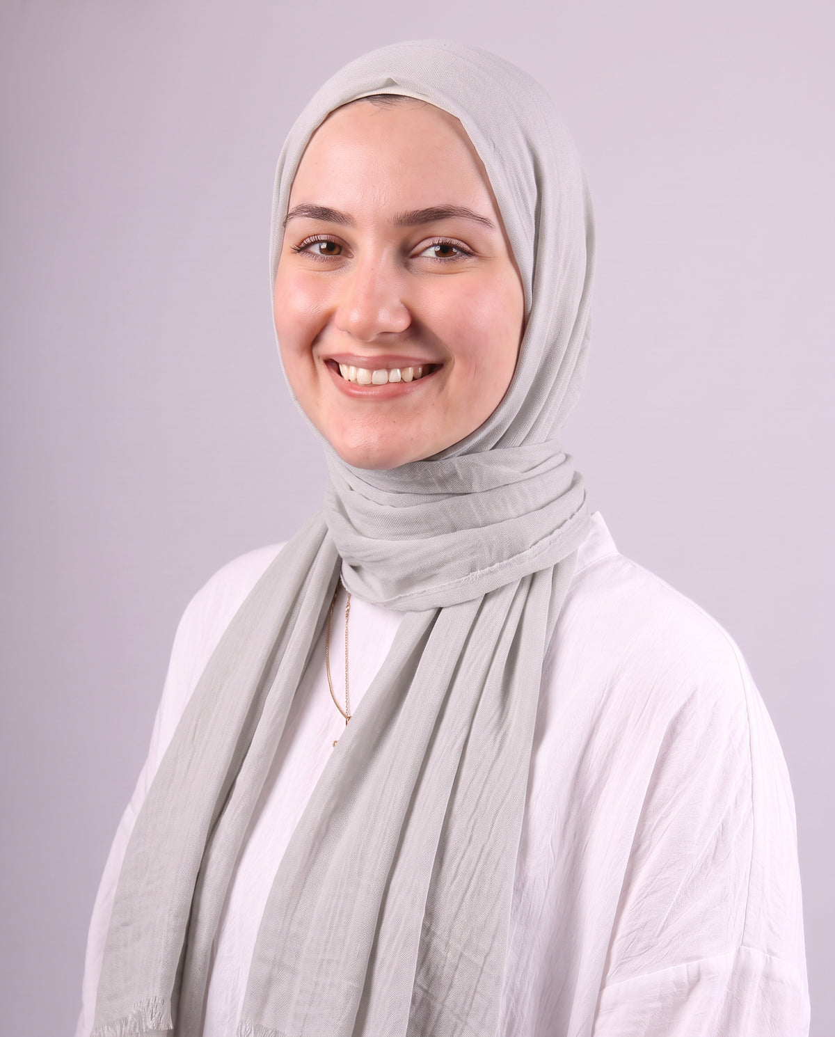 Safnga Cotton Scarf - Light Grey
