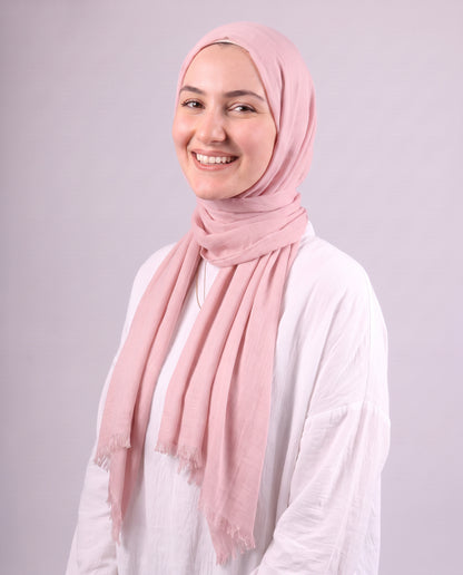 Safnga Cotton Scarf - Pink Powder