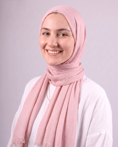 Safnga Cotton Scarf - Pink Powder