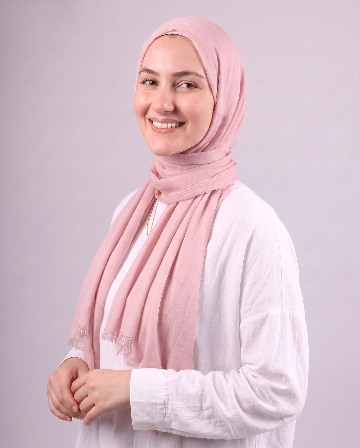 Safnga Cotton Scarf - Pink Powder