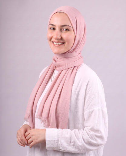 Safnga Cotton Scarf - Pink Powder