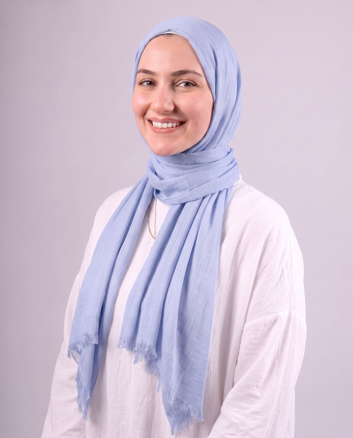 Safnga Cotton Scarf - Light Baby Blue